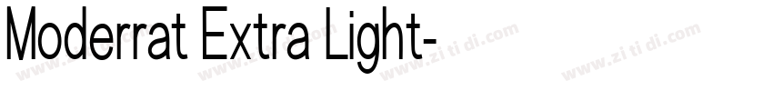 Moderrat Extra Light字体转换